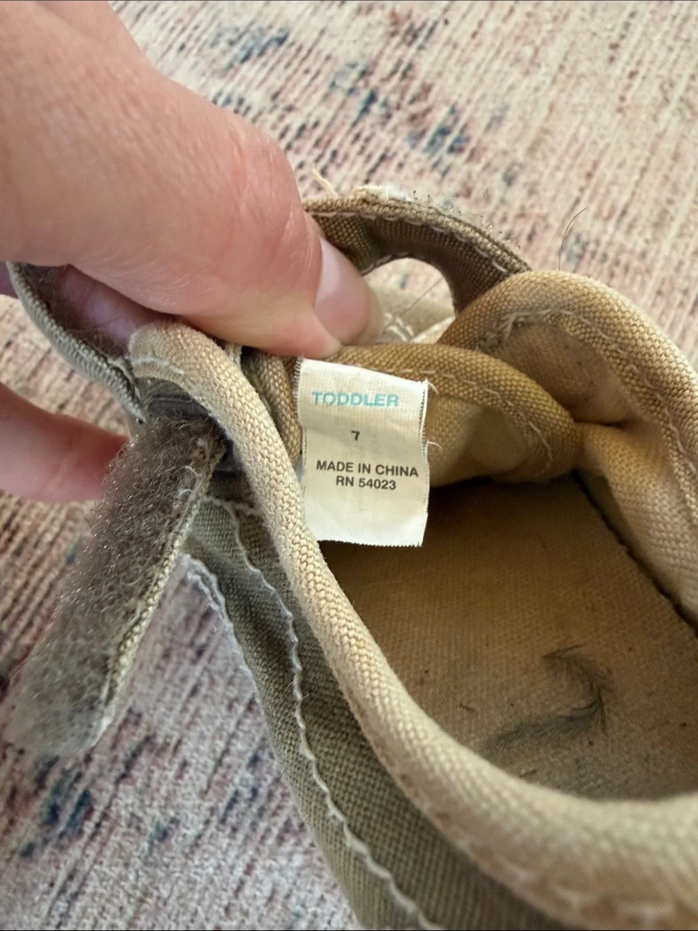 GAP Kids Taupe Canvas Velcro Sneakers Vintage style